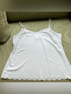 Anthropologie by Eloise Sheer White Cami Size Large